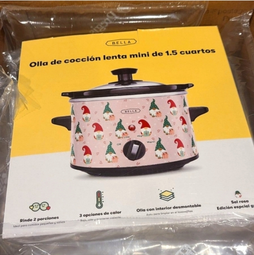Bella Pink Gnome Crock Pot